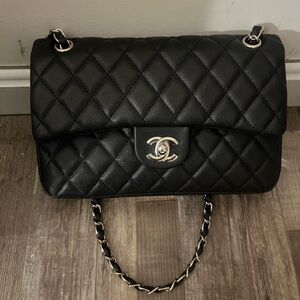 CHANEL Black Quilted Shoulder Bag